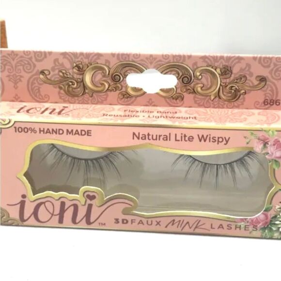 Ioni Faux Mink Lashes Handmade Eyelash Wispy Dramatic Full Dramatic Lite 3 Pc - Picture 4 of 6